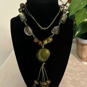 Beautiful Green Color Necklace (28") for any occasion